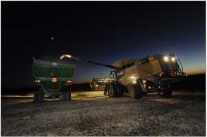 Platte County 100 Harvest at night 